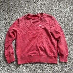 Nike Faded Red Sweatshirt Crewneck Men's Med/Large Swoosh